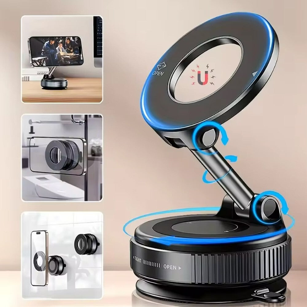 Strong Magnetic Phone Holder for Car 360° Rotation Foldable Phone Mount Bracket