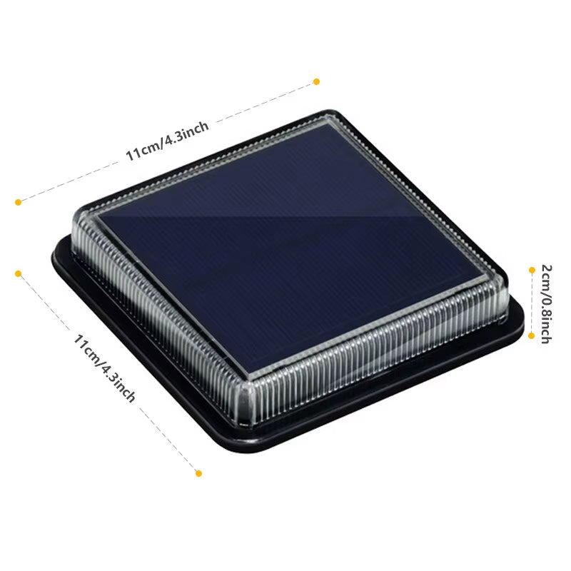 12 Leds Solar Deck Light Largest Solar Panel Outdoor Solor Power Step Light Stair Lamp Waterproof Auto On/Off Garden Decoration