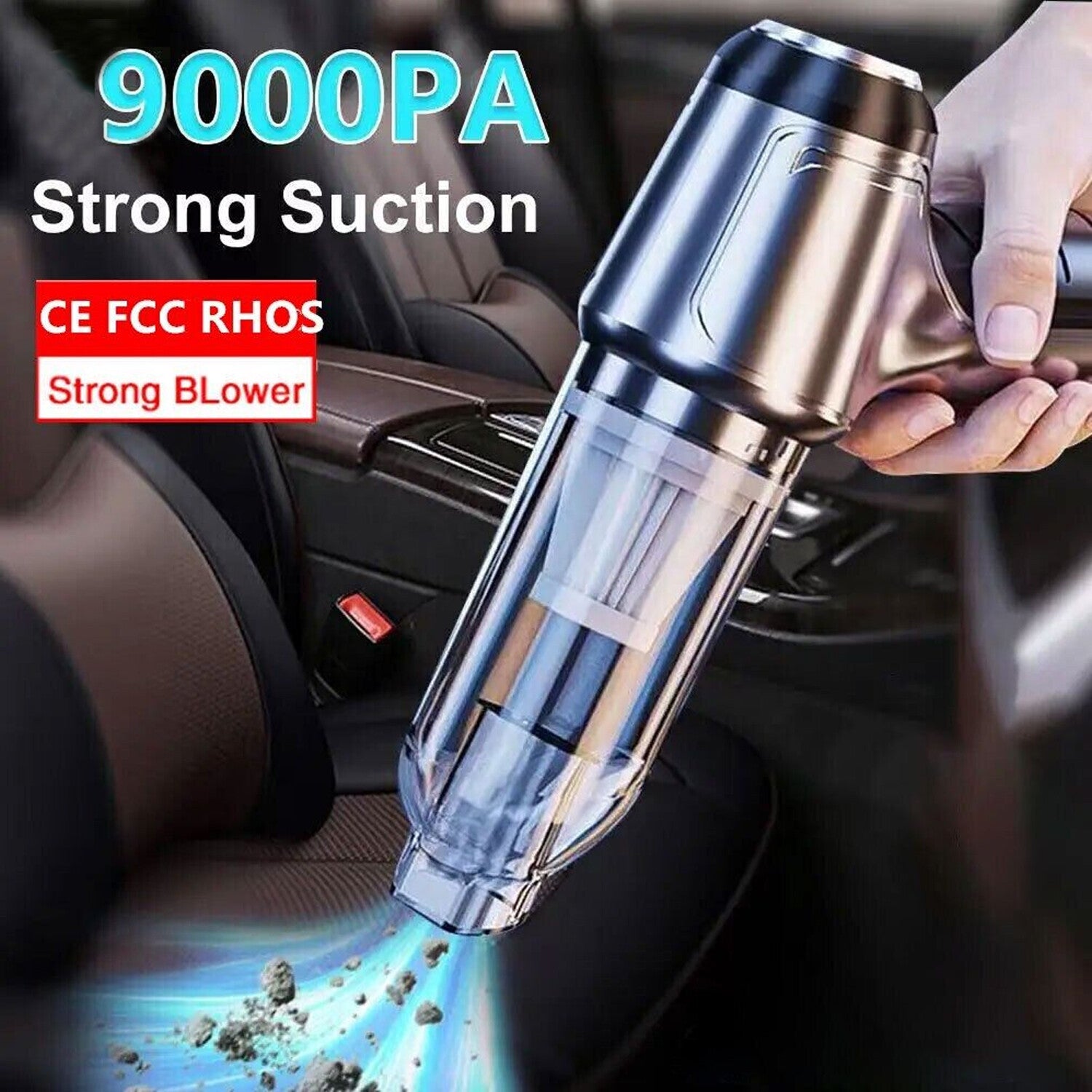 Powerful 4 IN1 Wireless Car Vacuum Cleaner Strong Suction Handheld Vacuum home